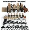 Land Tiger Desert Patrol Military Action Figure Building Blocks Plastic Toy For Kids