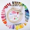 Cross-Stitch & Embroidery Kit: 50/100 Colors Thread, Tools & Hoop