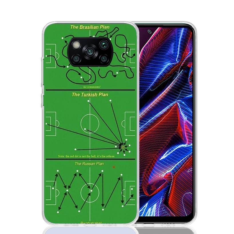 Football Soccer Tactics Time Phone Case For Xiaomi Poco F7 Ultra X7 X6 Pro X5 Redmi 15 15C 13 13C 12 12C 10 10A 10C 9 9A 9C 9T S