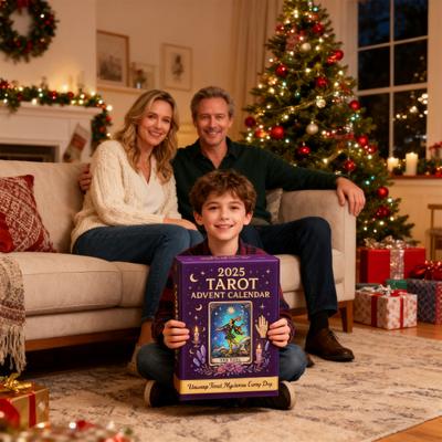 Calendário do Advento de Tarô 2025 24 Figuras de Cartas de Tarô 2D Colecionáveis Conjunto de Enfeites Calendário de Contagem Regressiva para o Natal Presente Místico para Amantes de Tarô Espiritual