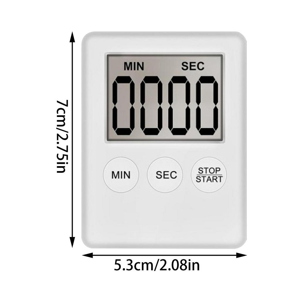 Super Thin LCD Digital Display Kitchen Timer Square Kitchen Countdown Alarm Magnet Clock Sleep Stopwatch Clock Timer Dropship