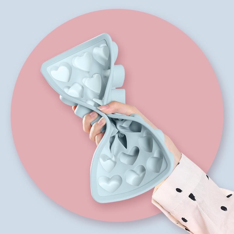Flexible Ice Cube Molds DIY Cute Heart Shape Silicone Ice Cube Tray Ice Cube Makers Reusable Ice Cube Tools for Kitchen