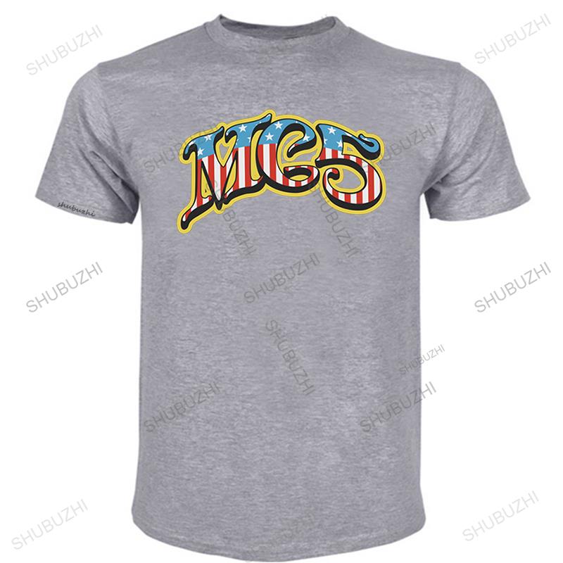 

Fashion brand t shirt mens crew neck tees New Mc5 the Stars and Stripes Flag Garage Rock Men Tshirt Summer top gift Male 4XL