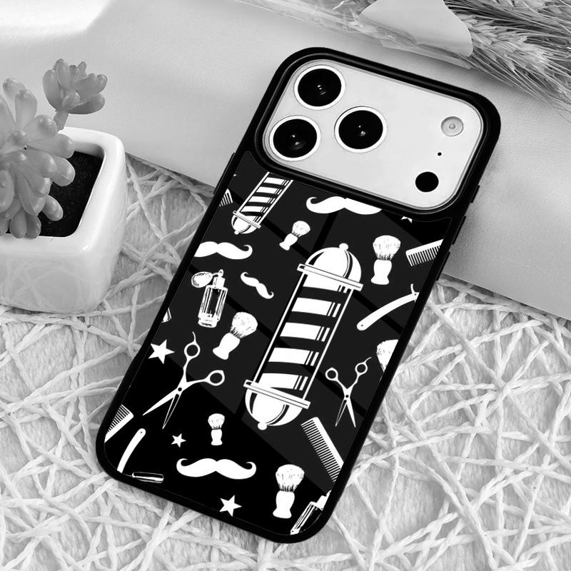Hair Stylist Scissors Brush Switch Phone Case for iPhone 17 Air 16 15 11 12 14 13 Pro Max Shockproof Cover