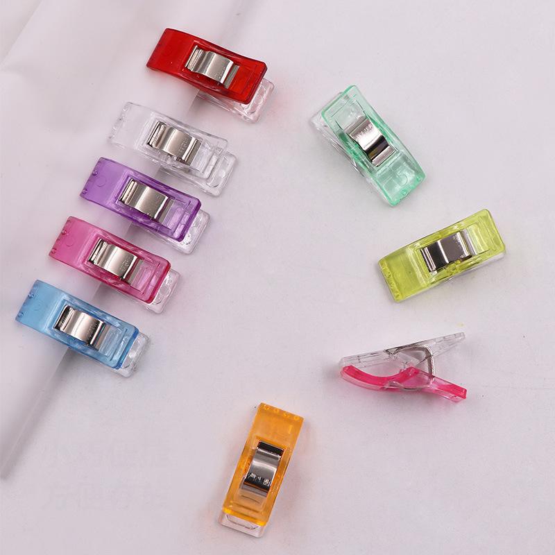 

50Pcs Sewing Clips Colorful Clips Multipurpose Plastic Craft Crocheting Knitting Safety Clothing Clips Color Binding Clips