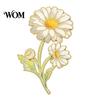 Bright Color Enamel Pin Brooch Pin, Flower Design with Smooth Edges, Lightweight Zinc Alloy Badge for Jackets Scarves Bags Gift