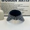 Classic plaid striped bucket hat spring and summer new thin temperament bucket hat showing small face showing small tide