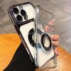 For Magsafe Wireless Charging Plating Transparent Phone Case For 17 16 15 14 13 12 11 Pro Max Plus 16E 17E Magnetic Cover