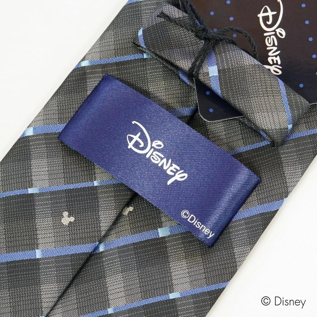 [Disney] Necktie (Three Circle Silhouette Gradient Check Pattern) Necktie D50037 Gray