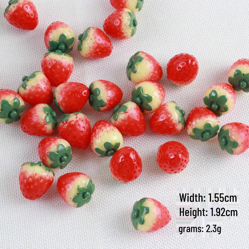 3D Resin Strawberry Jewelry Keychain & Photography Prop