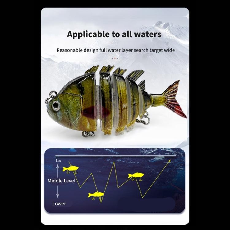 5 Pcs Multi Jointed Swimbait Fishing Lures Slow Sinking Bionics Artificial Baits
