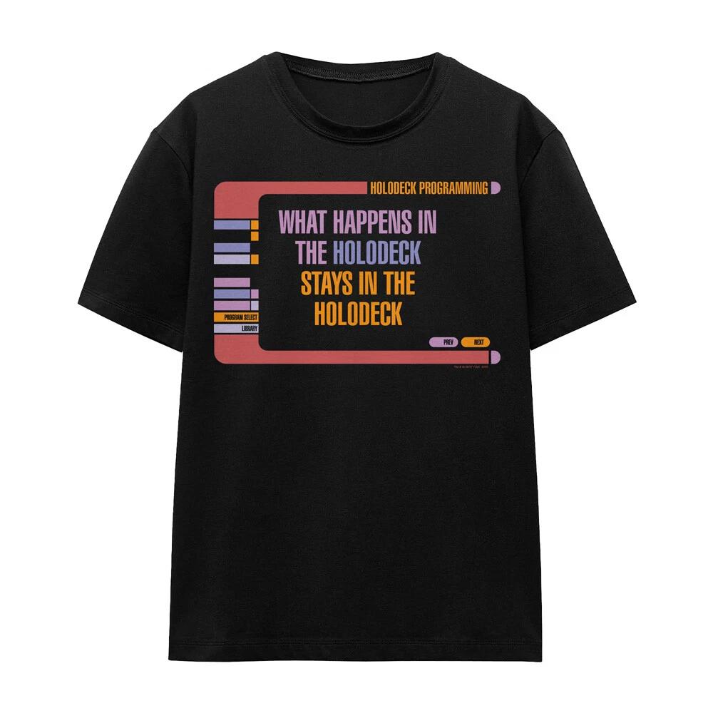 Star Trek Holodeck Secrets Ladies 100% Cotton T-shirt Mens Tees Top S-2XL, Black 2XL