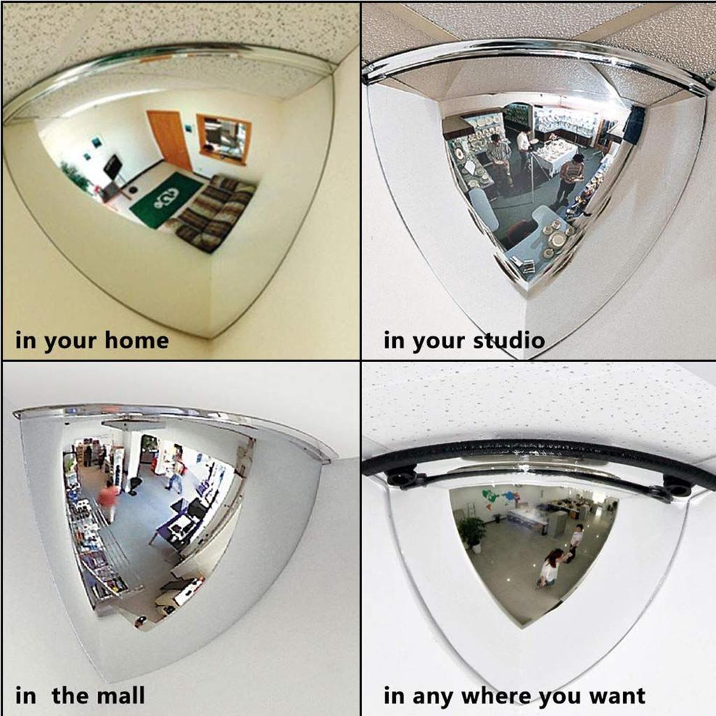 Convex Traffic Mirror Wide-Angle Security Mirror For Traffic Weatherproof Non-reflective Tools For Office Home Outdoor Warehouse