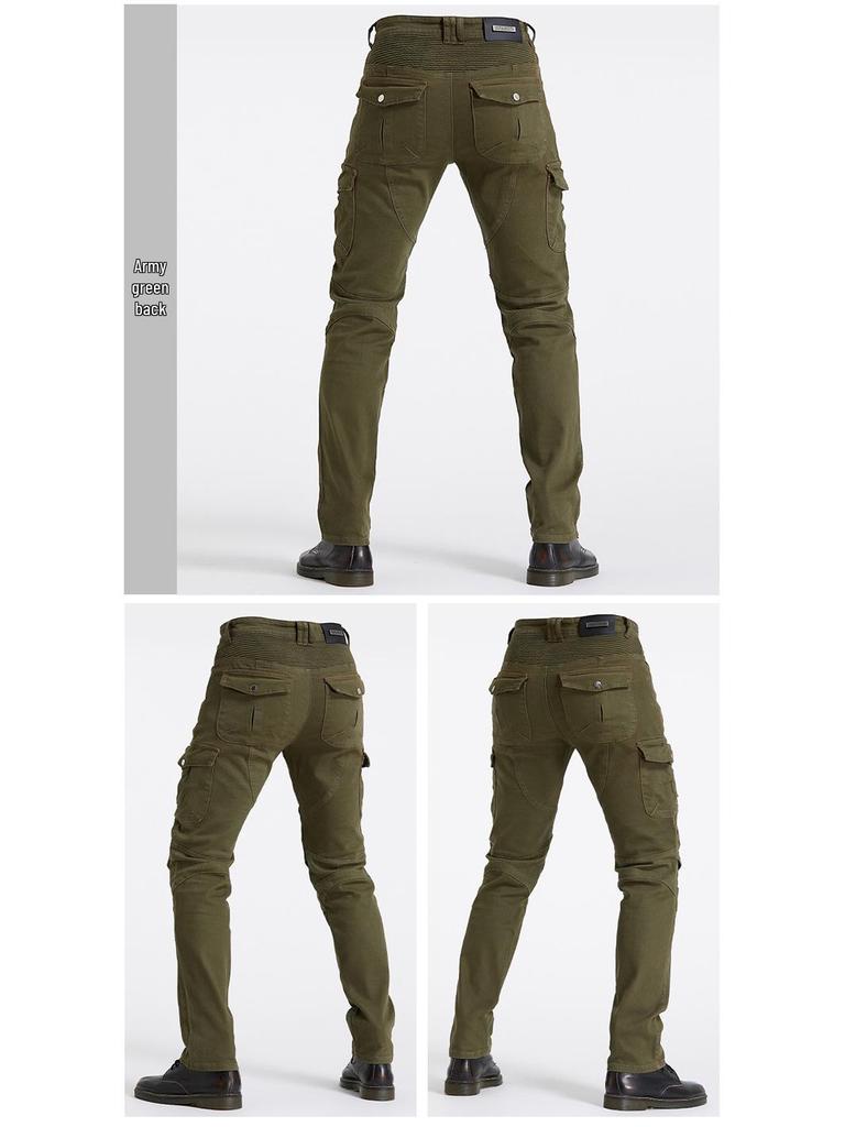 Motorcycle Racing Jeans, Multi-Pocket Riding Pants, Anti-Fall Off-Road Casual Wear