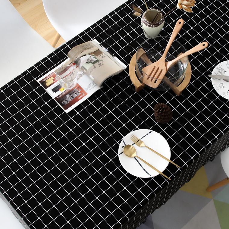 Pastoral Anti-Scalding Leave-In Tablecloth Solid Color Rectangular Household Hotel Dining Table Cloth Coffee Table Cover Cloth