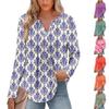 Mote Dame Casual Plissert V-hals Ensfarget Langermet T-skjorte Elegante Topper