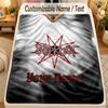 Flannel BlanketSlipknot Custom Name Text Personalized Soft Warm Throw Blanket Home Decor Gift