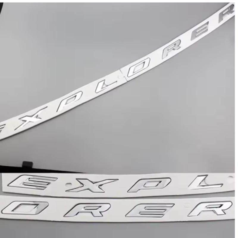 AAXW1 3D ABS Chrome Black EXPLORER Letters Car Front Hood Emblem Badge Sticker for Explorer 2011-2019 Car Styling Accessories