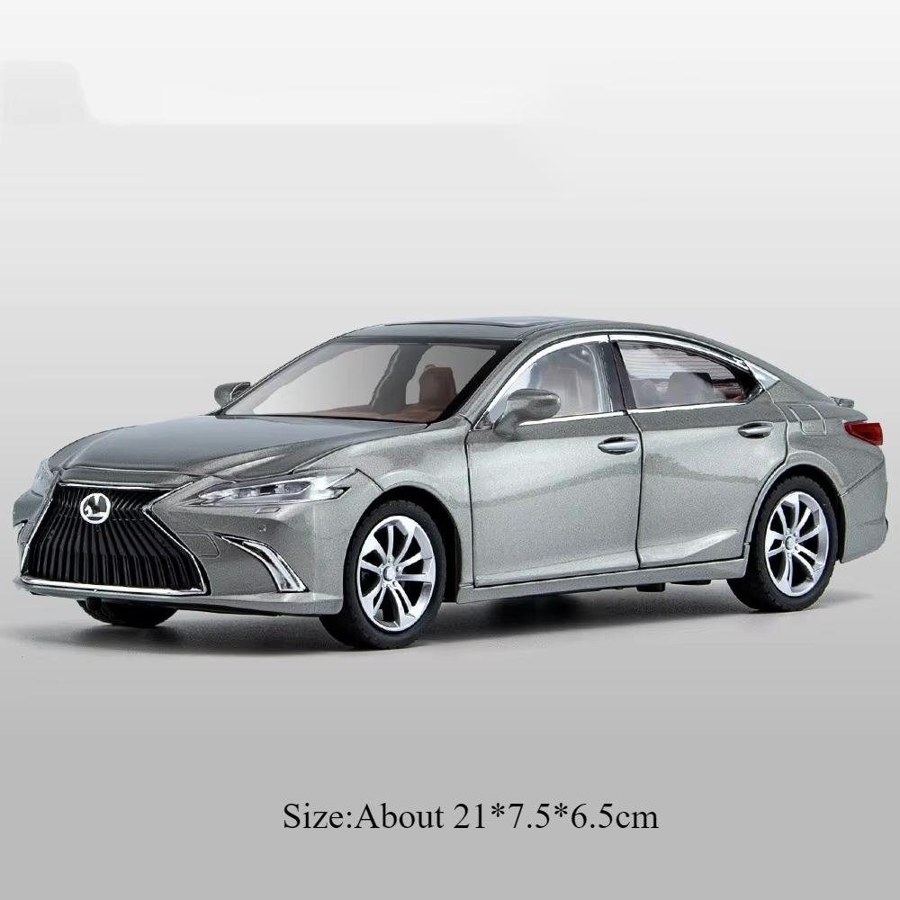 1:24 Lx600 Es300h Models Alloy Diecast Toys Cars 6 Doors Opened Sound Light Pull Back Front Wheel Steering Vehices Kid's Present