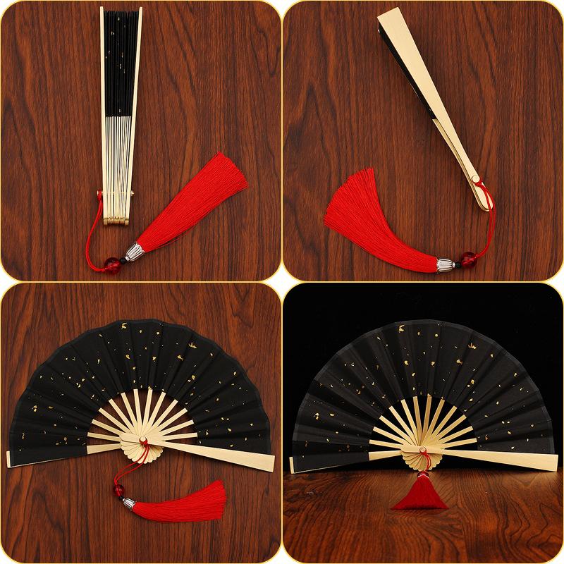 Tang Teng Copper Art, Brass Fan Home Furnishing Living Room Ornament Creative Fan Hanfu Ornament Trend Country Fan
