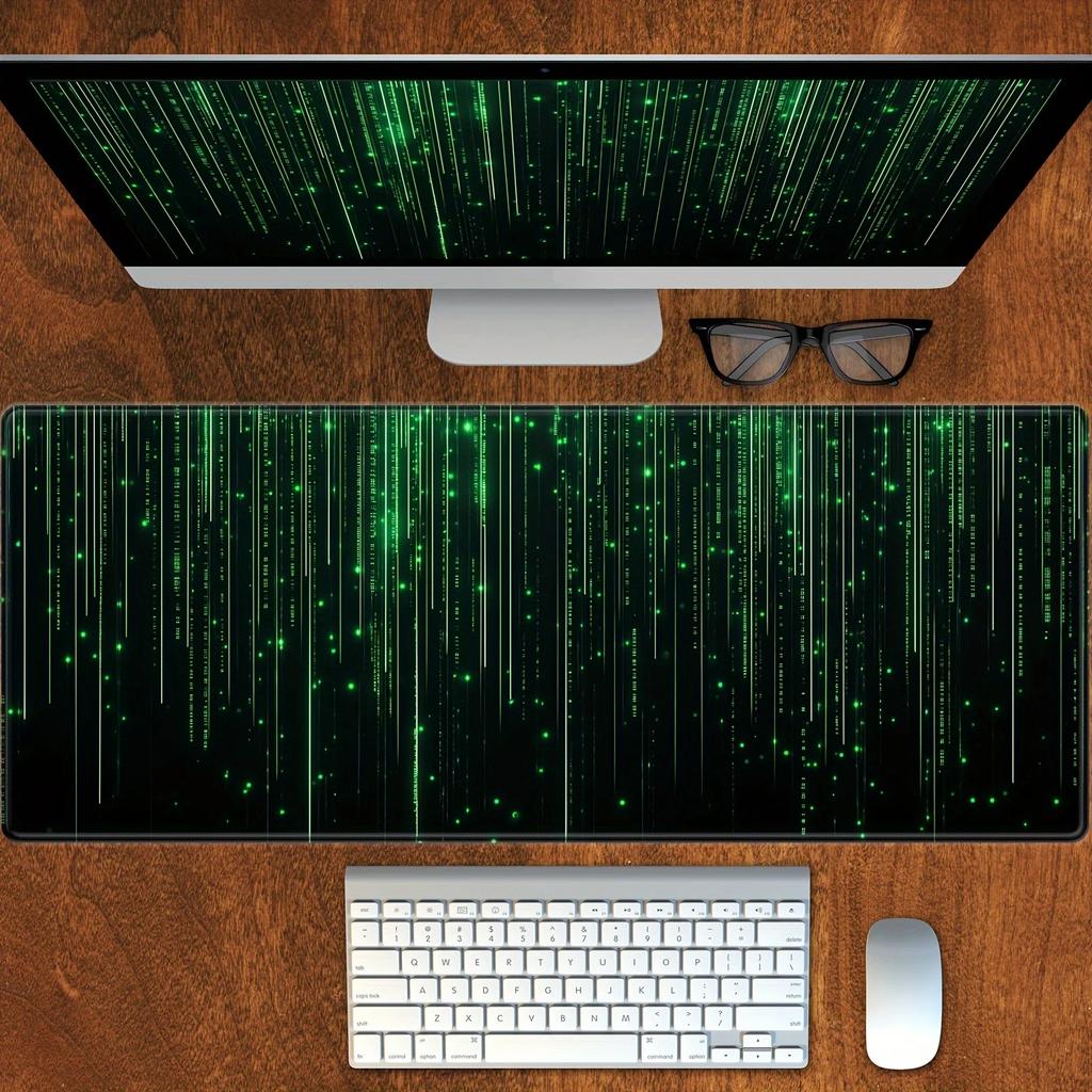 Gaming-Mauspads Grünes Laser-Mauspad Gamer Schreibtischmatte Große Tastaturmatte XXL Teppich Computer-Tischoberfläche Zubehör Mauspad