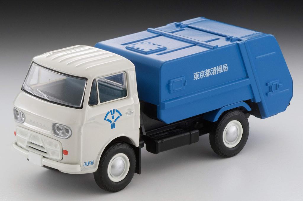 Tomica Limited Vintage Scale Mazda E2000 Cleaning Truck Finished 1/64 LV-186a (White/Blue) -