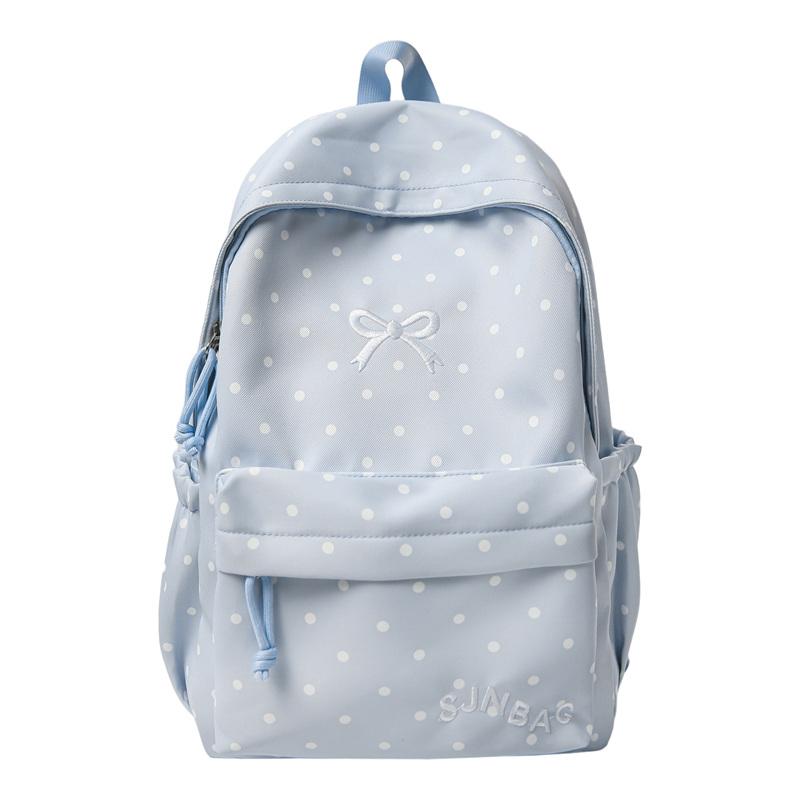 Campus Schoolbag Student Polka Dot Backpack Large Capacity Women's Backpack
