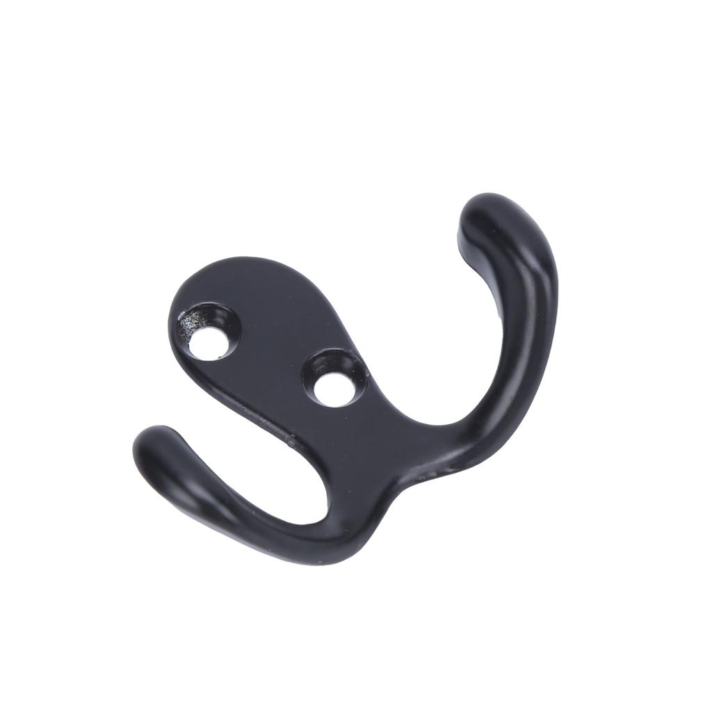 10Pcs Coat Hooks Small Double Prong AntiRust Sturdy Convenient Wall Mounted Tiebacks for Coat Clothing Keys(Antique Brass Plating )