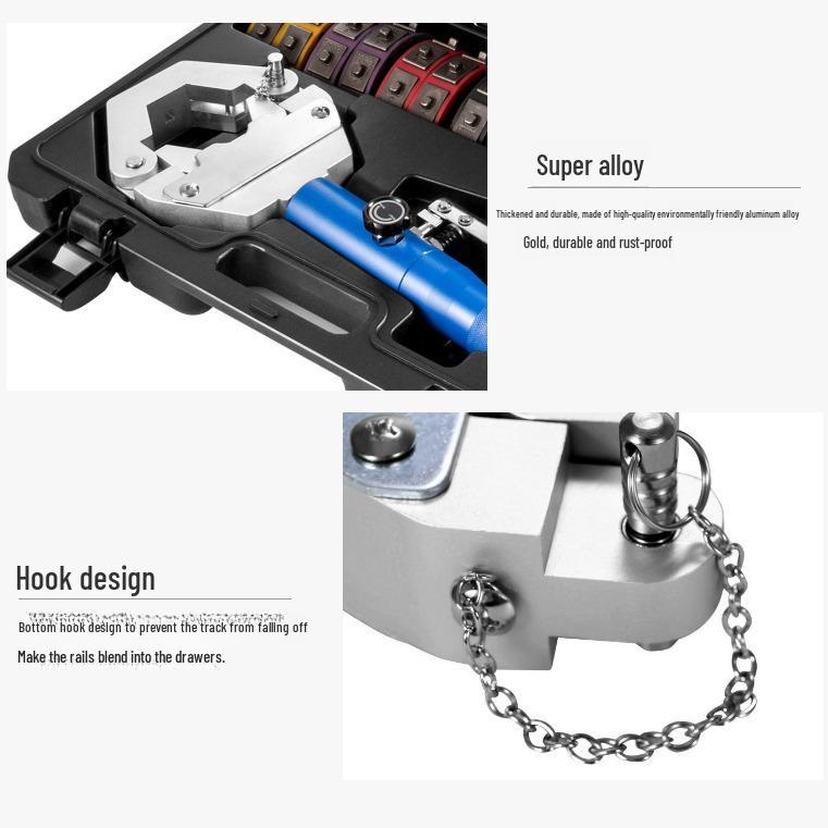 Portable Automotive A/C Hose Crimping Machine - Manual Hydraulic Pipe Crimper Tool