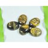 12X16MM Natural Tiger Eye Oval Cabochon Loose Gemstone 5Pcs Lot 47Cts. A-519