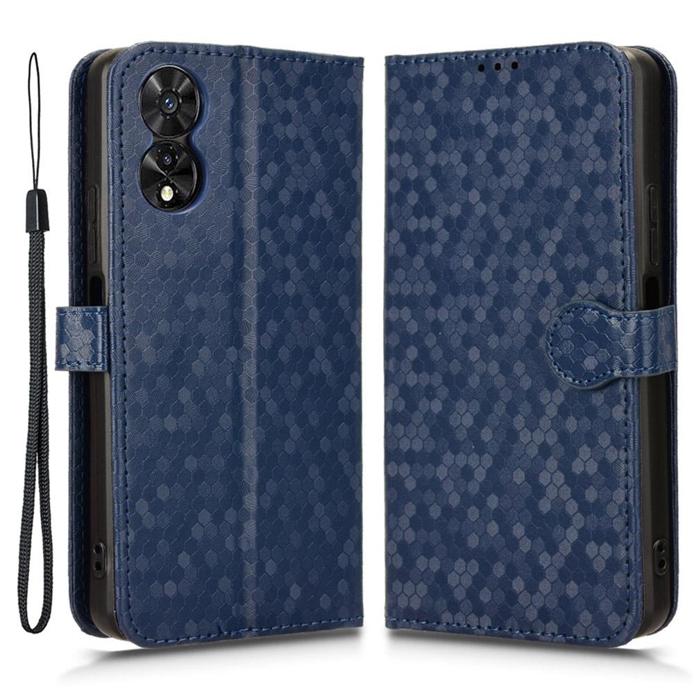 For TCL 505 Wallet Phone Case Dots Pattern PU Leather Flip Cover
