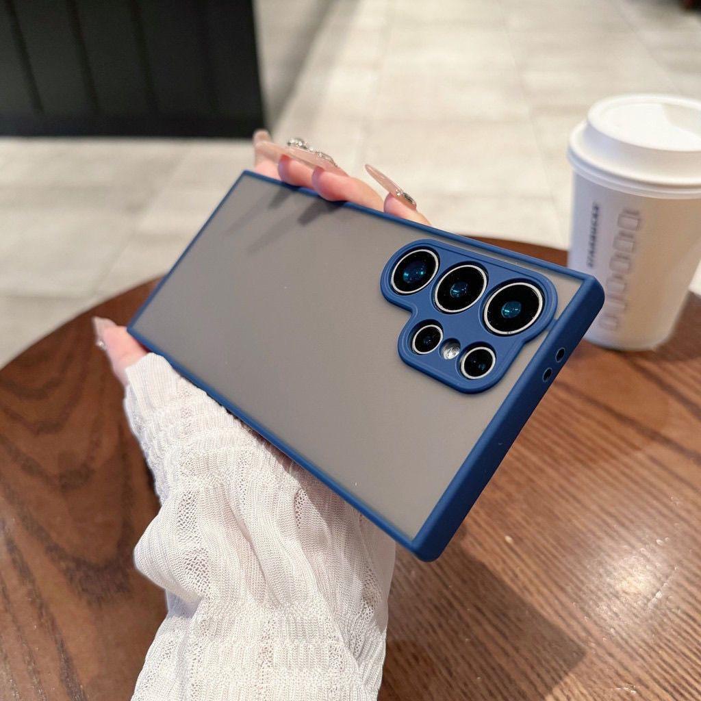 Shockproof Matte Transparent Case For Samsung Galaxy S24  S23 S22 S21 S20 Ultra Plus FE Note 20 10 A52 A71 A53  A34 S25 5G Cover