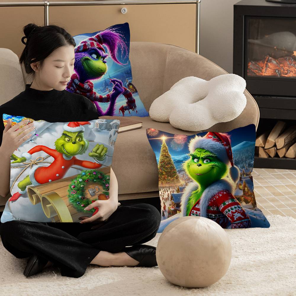 Film The G-Grinch C-Christmas Cushion Cover Polyester Sofa Cushions Decorative Throw Pillows Home Decoration Pillowcover