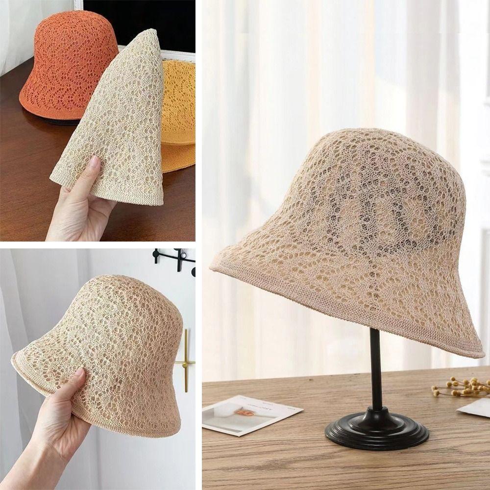 Girls Portable Big Visors Outdoor Double-sided Anti-UV Sun Hat Fisherman Cap Beach Cap Bucket Hat