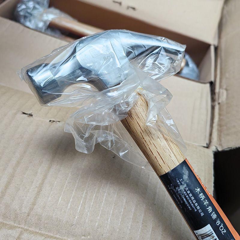 Hickory Handle All-Steel Woodworking Hammer: Curved Claw, Square & Round Head, Carpenter’s Nail Puller