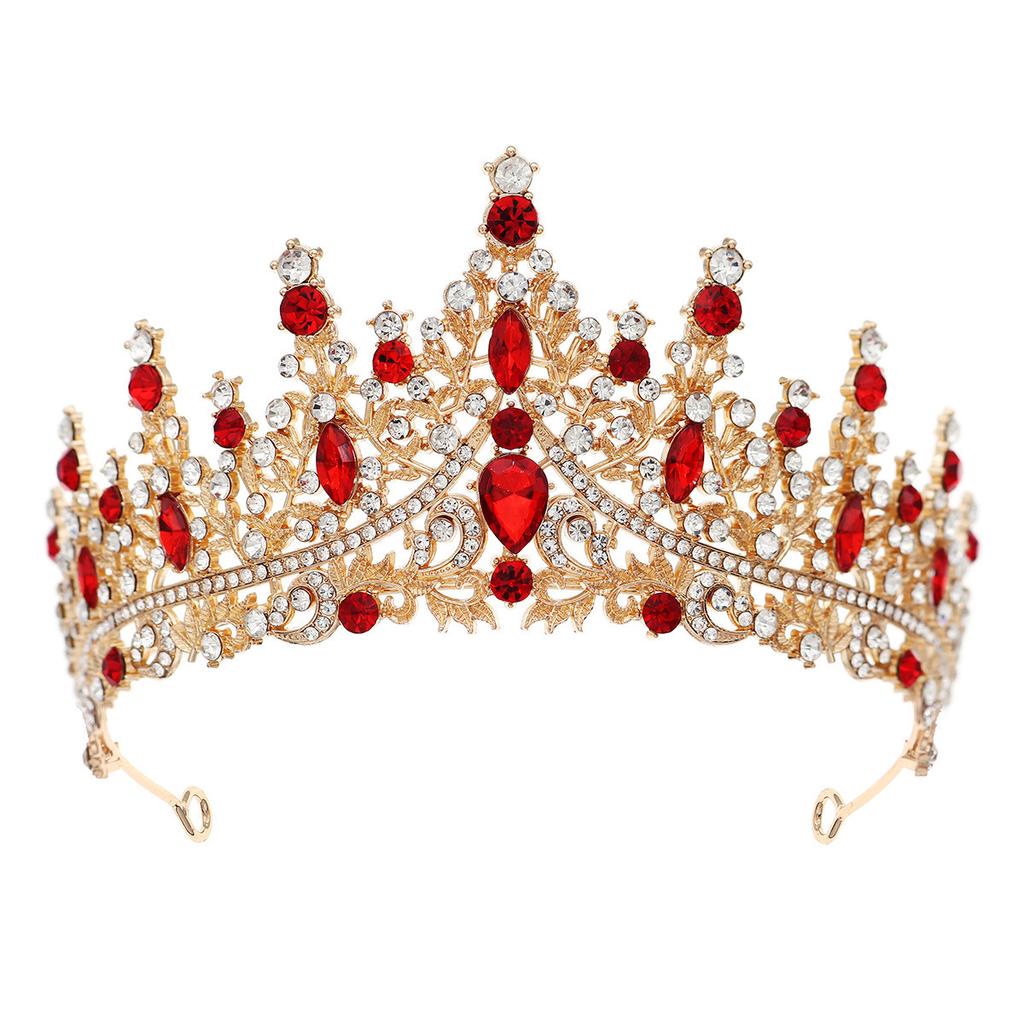 Ny lyxig brudkrona med fullständiga diamanter pannband bröllopsklänningstillbehör elegant temperament kristall brudkrona håraccessoarer