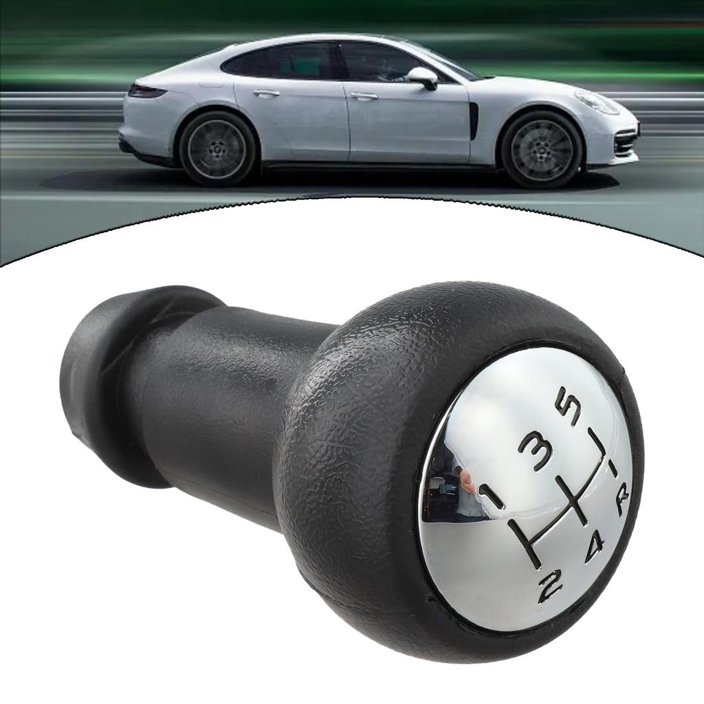 Wide Compatibility 5 Speed Shift Lever Knob Black Chrome Knob