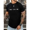 European Sizes Plus Size Men's Letters Graphic Print T-shirt For Summer, Trendy Casual Leisurewear Tees For Males