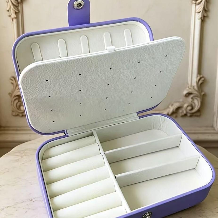 Highend Jewelry Storage Box With Double Layers For Earrings Rings Necklaces And Bracelets
