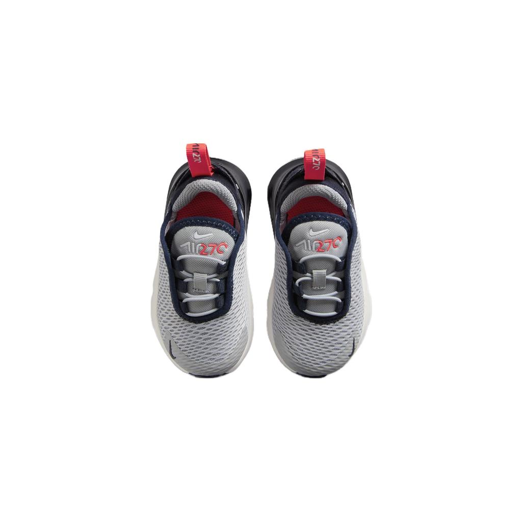 Nike Air Max 270 TD Grigio Fumo Chiaro Rosso Vivace Scarpe da Ginnastica per Bambini Blu Scuro Fantasma DD1646-028