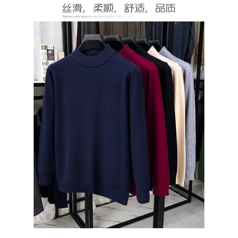 Men S Half Turtleneck Thick Knit Sweater Winter Warm Base Layer