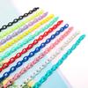 6 * 8Mm Colored Acrylic Chain Closed Chain Diy Necklace Strip Chain Buckle Glasses Mask Chain Jewelry Accessories