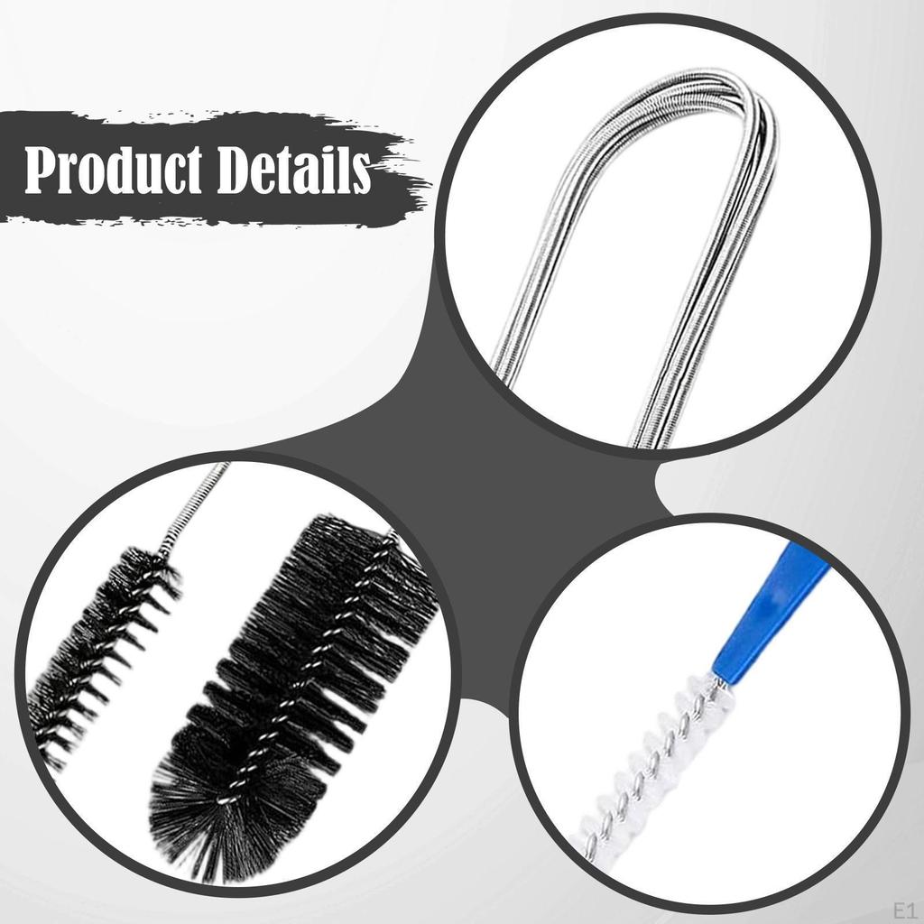 2 Pieces Flexible Drain Brush Tube Cleaning Brushes Easy To Use Sturdy Convenient Hose