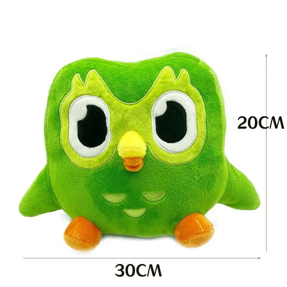 Animal Cartoon Kawaii Duolingo Green Owl Plush Toy Soft Stuffed Anime Owl Doll Children Birthday Gift