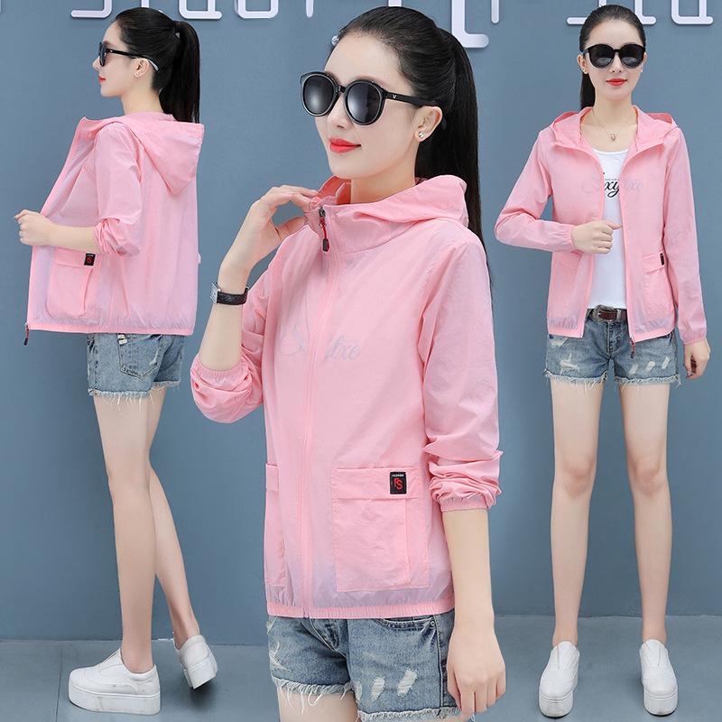 

Women s Long Sleeve Hooded Sun Protection Jacket - Korean Style, Lightweight, Breathable, Fairy Fashion 3XL [140-155 lbs] білий