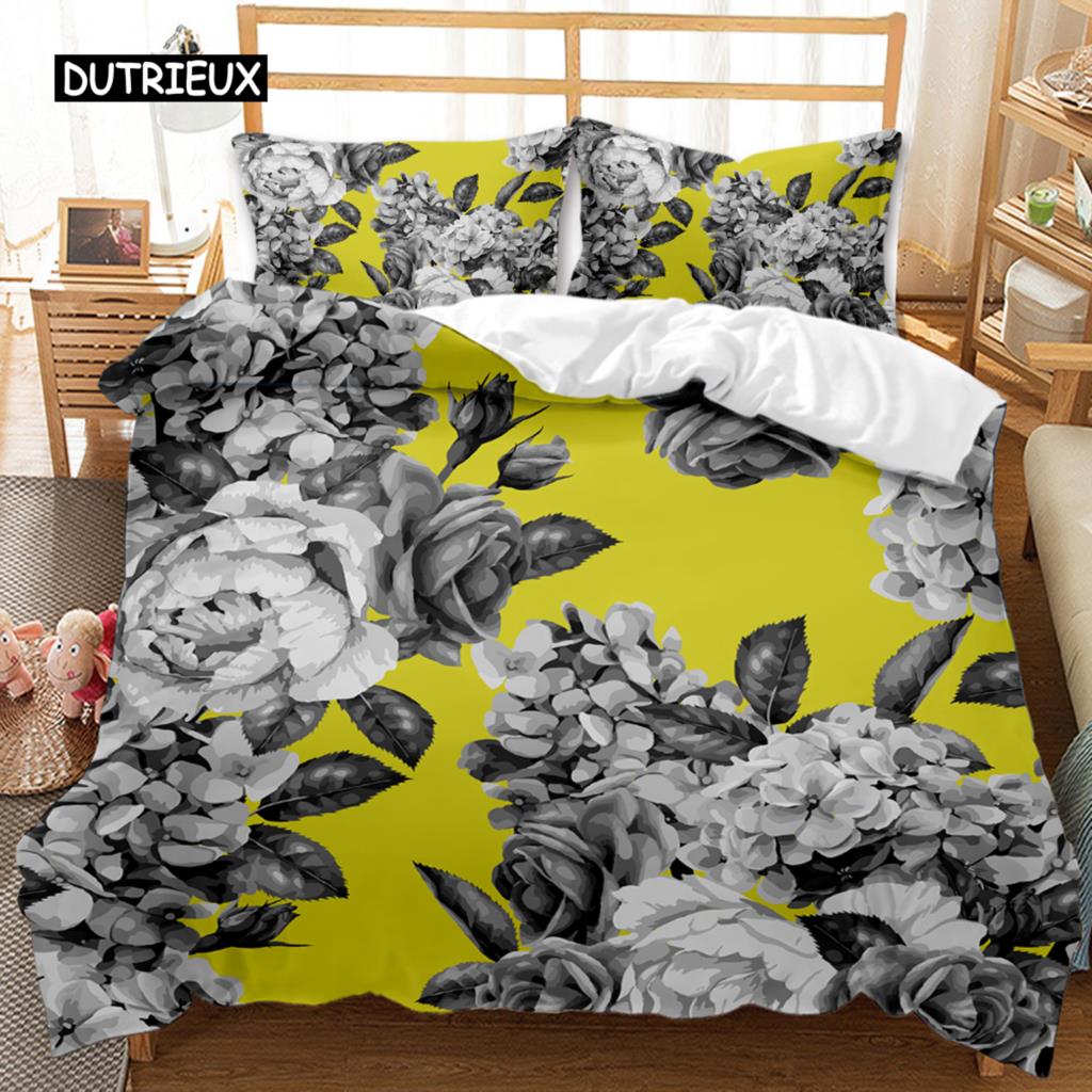 

Комплект пододеяльников с цветочным принтом, цветной свежий сад, ботанический, двойной пододеяльник, женский комплект постельного белья из полиэстера с цветочным принтом, размер Queen King US Queen(228x228cm)