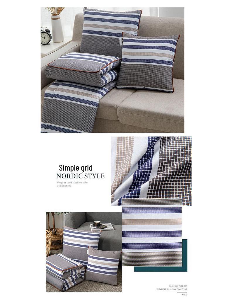 Foldable Multifunctional Nap Cushion: Pillow & Blanket for Car & Office