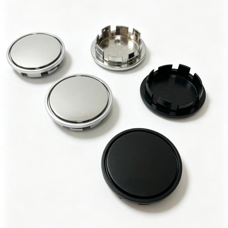 4 Pcs / Set No Logo Blank Base 65mm Black or Silver Wheel Center Caps For 6.5cm Hub Cover Car Styling Auto Exterior Accessories