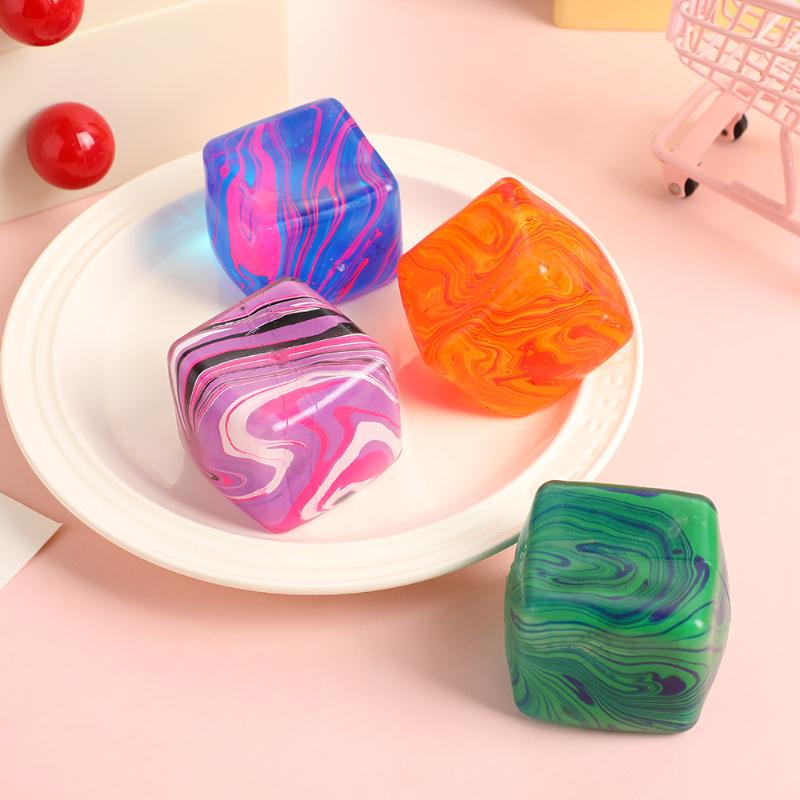 1Pc Random Squishy Maltose Cube Squeezing Ball Pinch Decompression Fidget Toy Stress Relief Toy