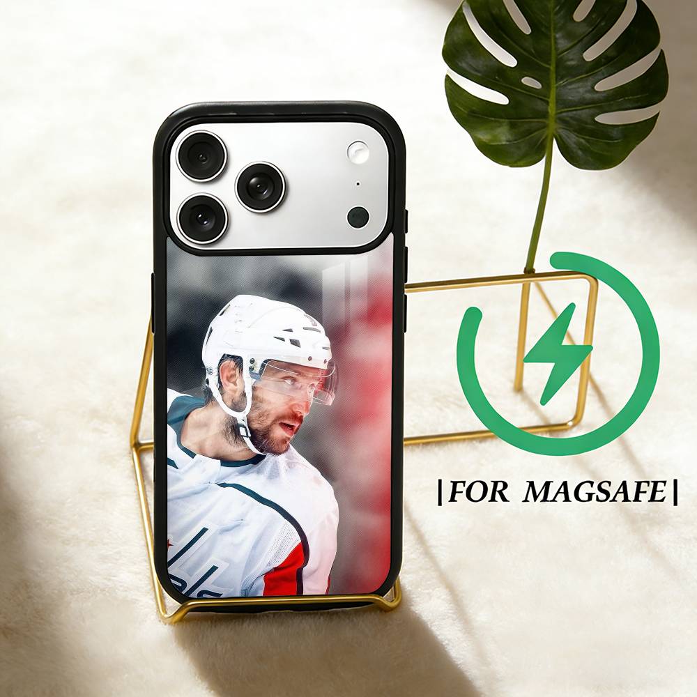 

ice hockey A-Alex Ovechkin 8 Phone Case For iPhone 17 16 15 14 13 12 Pro Max Plus for Magsafe Mirror Wireless Magnetic Cover iPhone14PRO